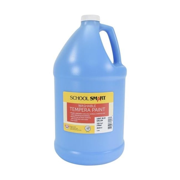 School Smart 2019741 1 gal Washable Tempera Paint; Light Blue